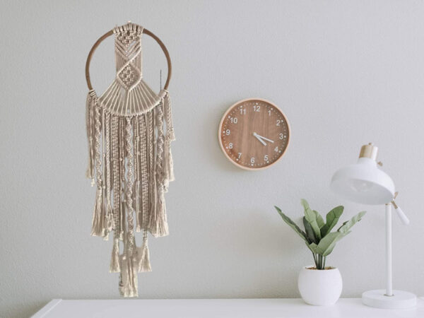 Macrame Dream Catcher | Cotton Rope Bohemian Vintage Style Wall Hanging Tapestry