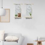 Macrame Wall Hanging Shelf -SET OF 2 - Wall Decor - Handmade Plant Wood Shelf - Boho Decor-Shelves for Bedroom