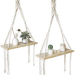 Macrame Wall Shelf Hanging Floating Shelves Plants