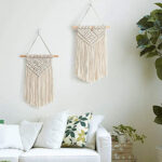 Top Knott Macrame Woven Wall Hanging Boho Chic Bohemian Home Geometric Art Decor