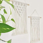 Top Knott Macrame Boho Wall Hanging | Bohemian Nordic Woven Wall Decor Tapestry,