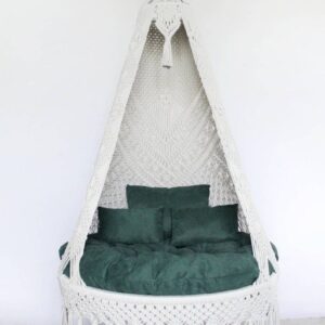 Macrame Swing Hammock Chair for Adults & Kids Large with 2 Pillow and Mattress,