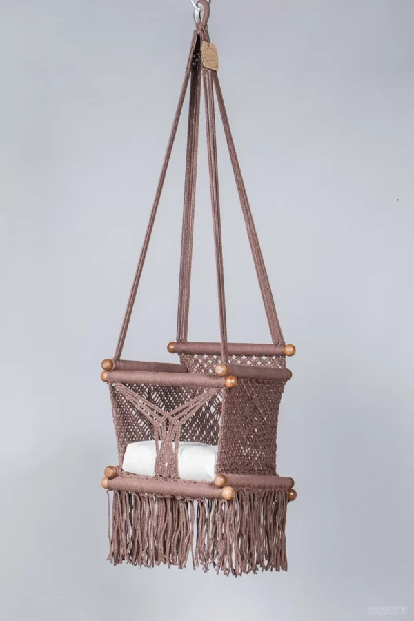 Macrame Hanging Swing for Kids | Baby Swing Indoor/Outdoor