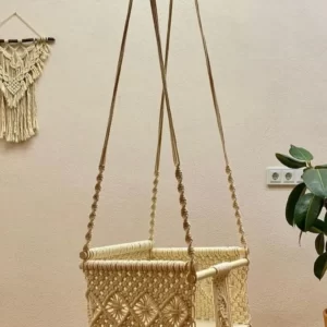 Macrame Hanging Swing for Kids | Baby Swing Indoor/Outdoor