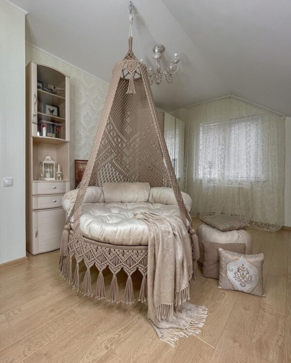 Macrame Tree Diamond Swing Hammock Chair