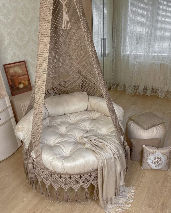 Macrame Tree Diamond Swing Hammock Chair