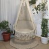 Macrame Side Diamond Swing Hammock Chair