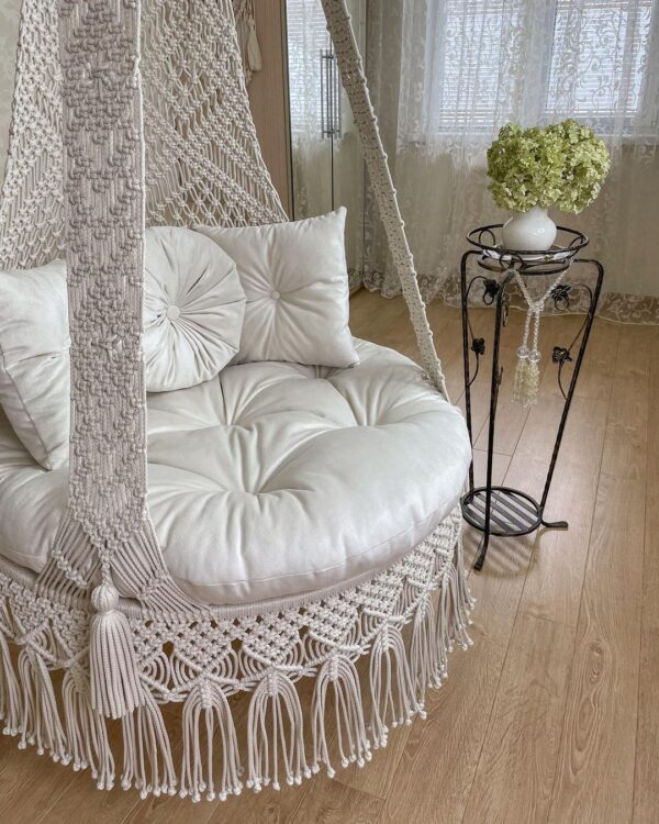 Macrame Umbrella Swing Hammock Chair