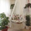 Macrame Side Diamond Swing Hammock Chair