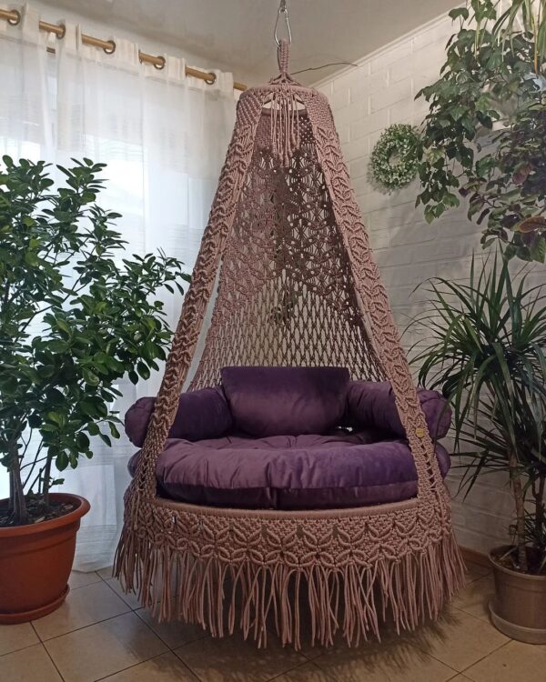 Macrame Butterfly Boho Swing Hammock Chair