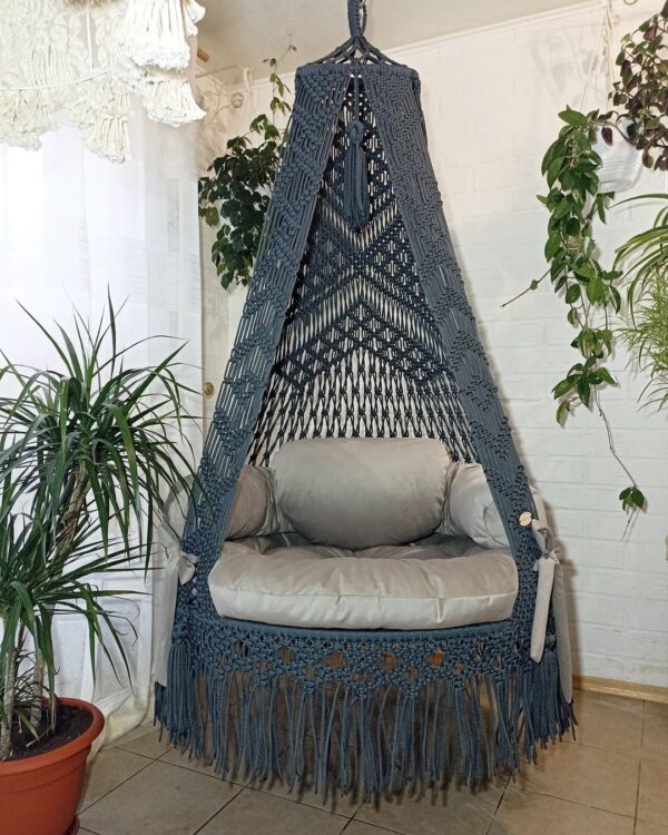 Macrame Diamond Swing Chair