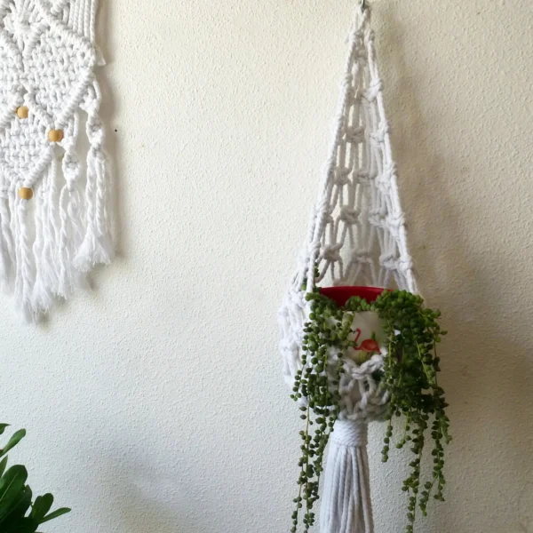 Macrame pattern for a plant hanger