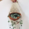 Pattern Macrame Pod Planter, Macrame Plant Hanger