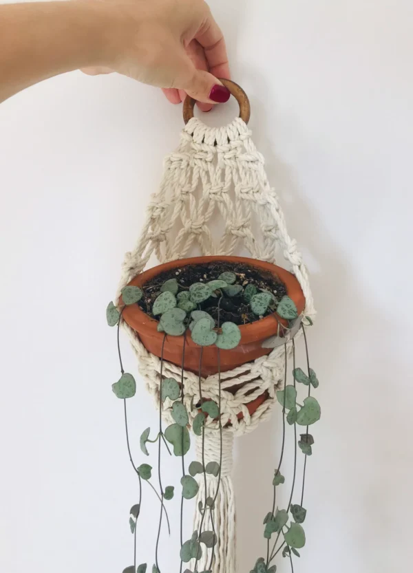 Pattern Macrame Pod Planter, Macrame Plant Hanger