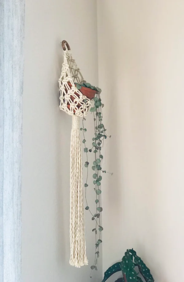 Pattern Macrame Pod Planter, Macrame Plant Hanger