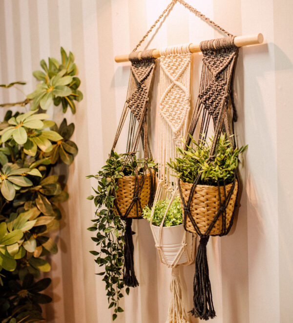 Macrame Triple PlanAt Hanger5