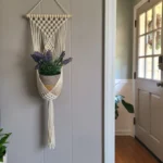 SMALL Clove hitch single plant hanger-Small Macrame wall hanging-home decor