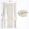 Macrame Wall Hanging Shelf, Pine Wood Wall Shelve