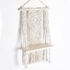 Macrame Wall Hanging Shelf, Pine Wood Wall Shelve