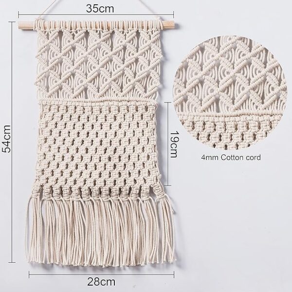 The Top Knott Macrame Boho Wall Hanging Magazine Storage Bag