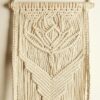 Macrame Wall Hanging Shelf Wood Floating Shelves with Wooden Dowel