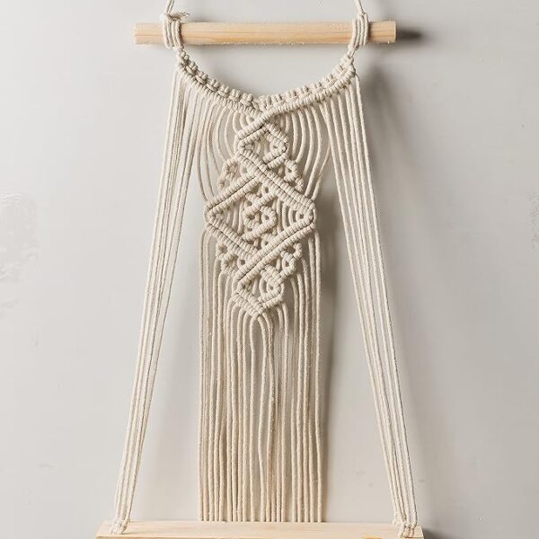 The Top Knott Macramé Wooden Wall Hanging