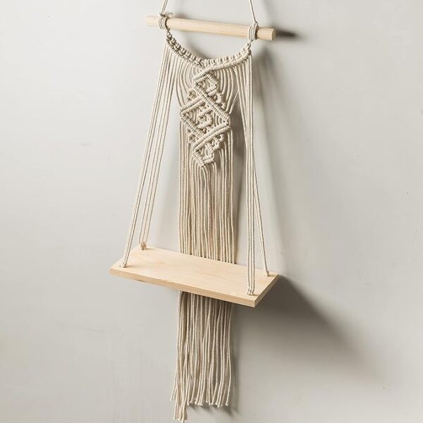 The Top Knott Macramé Wooden Wall Hanging