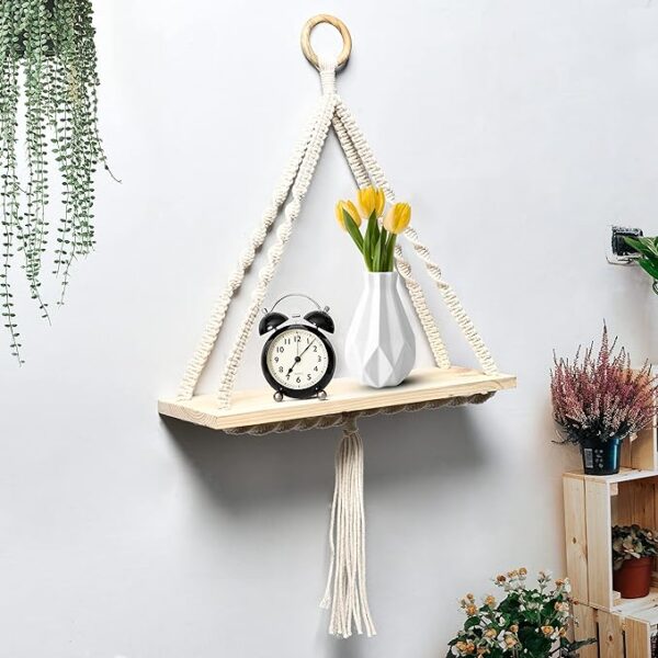 The Top Knott Macrame Wall Hanging Shelf Bohemian Designs