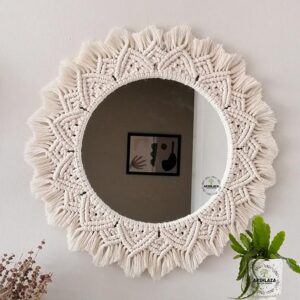 Macrame Mirror Round Bohemian Style