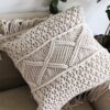 "Boho Macrame Pillow Cover