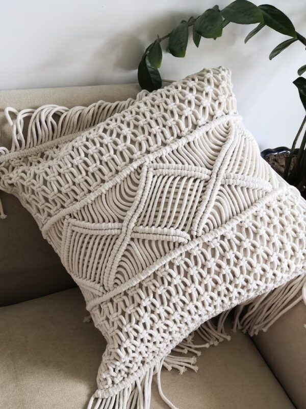 "Boho Macrame Pillow Cover