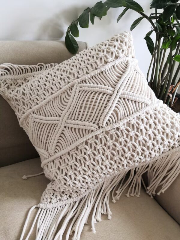 "Boho Macrame Pillow Cover