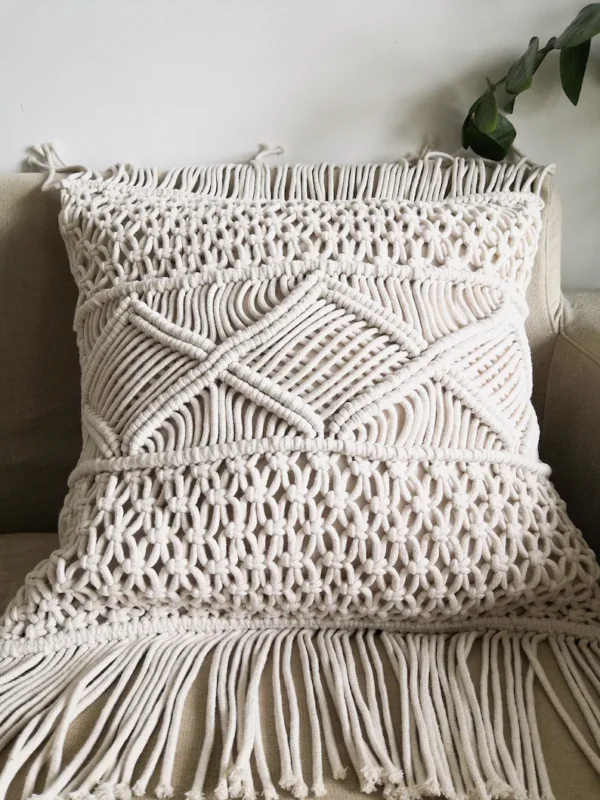 "Boho Macrame Pillow Cover