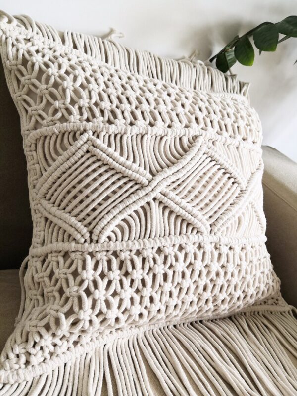 "Boho Macrame Pillow Cover