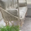 White Cotton Macrame Hanging Chair