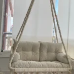 White Cotton Macrame Hanging Chair