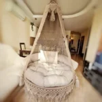 Boho Macrame Hanging Chair with Soft Cushions