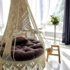Boho Macrame Hanging Chair with Cushions