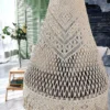 Boho Macrame Hanging Chair with Cushions