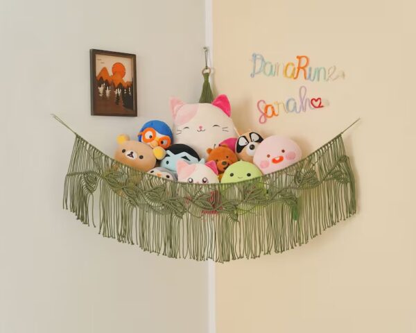 Boho Stuffed Animal Storage for Kids