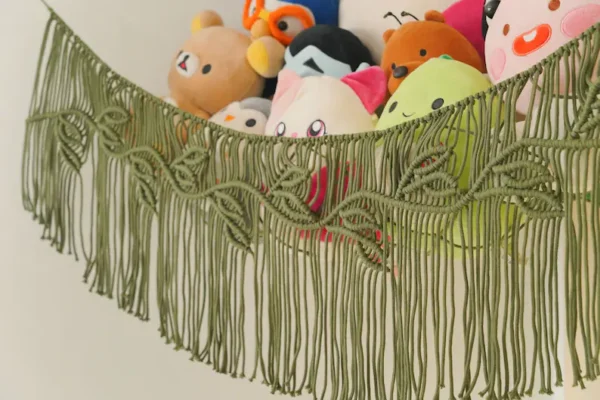 Boho Stuffed Animal Storage for Kids