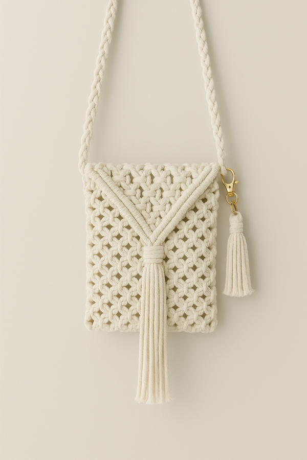 Handmade Boho Macrame Sling Bag for Women