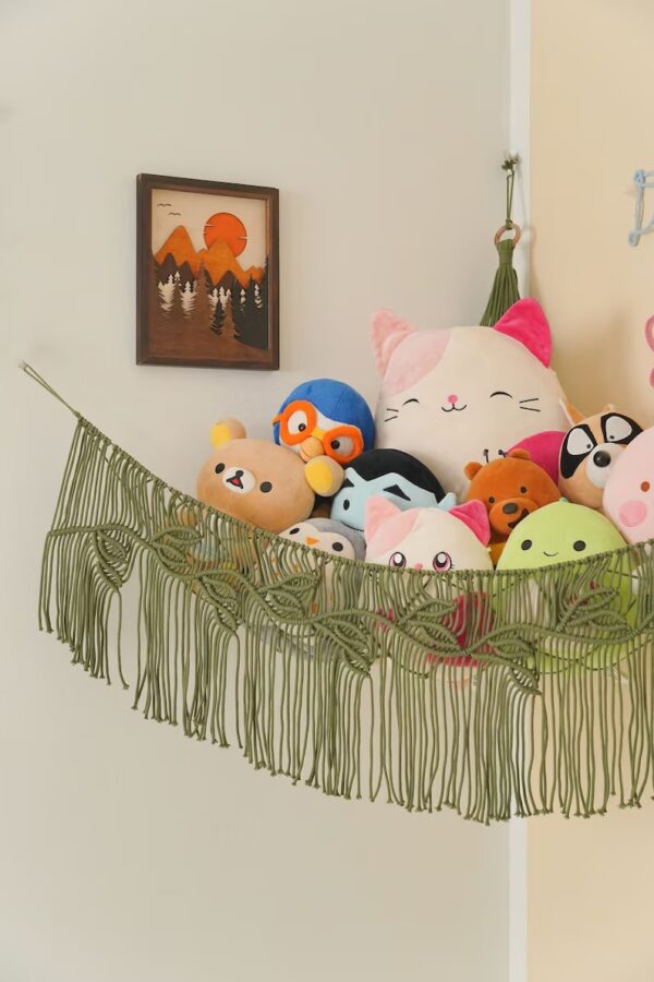 Boho Stuffed Animal Storage for Kids
