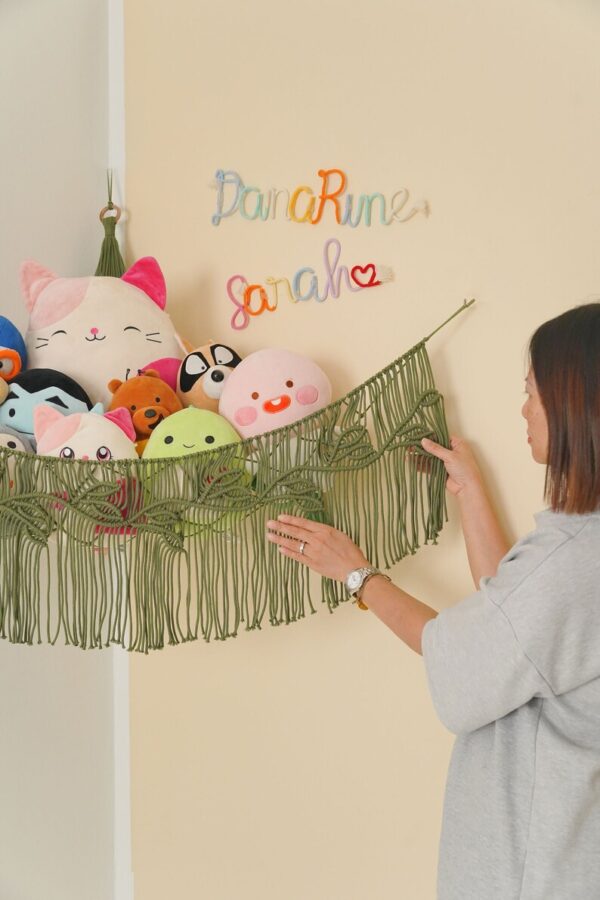 Boho Stuffed Animal Storage for Kids