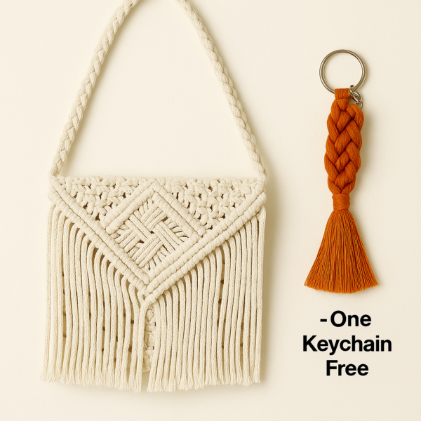Handmade Boho Macrame Sling Bag for Women