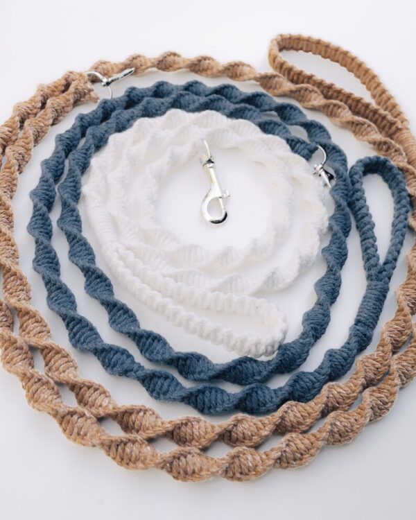 75-Inch Spiral Macrame Dog Leash