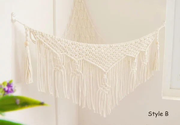 Handwoven Macrame Toy Hammock