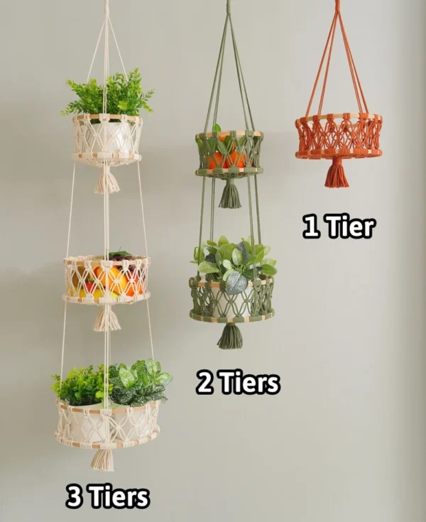 Macrame Hanging Fruit Basket