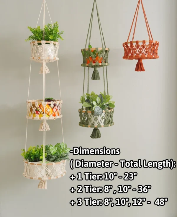Macrame Hanging Fruit Basket