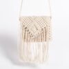 Boho Fringed Macrame Crossbody Bag